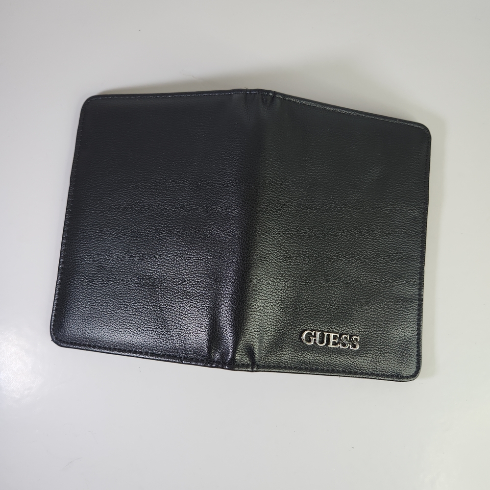 Guess Black Leather Passport Holder. With Pockets - Picture 4 of 7
